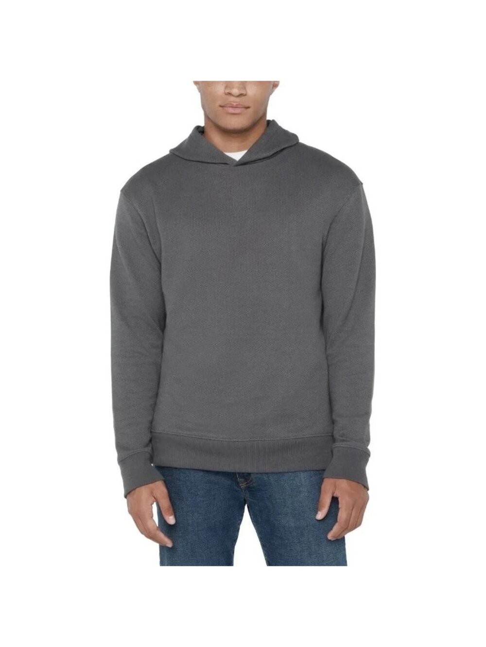 Gap Men's Small Gray French Terry Pullover Hoodie Cotton Blend